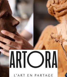 Sculptures de femmes + logo ARTORA